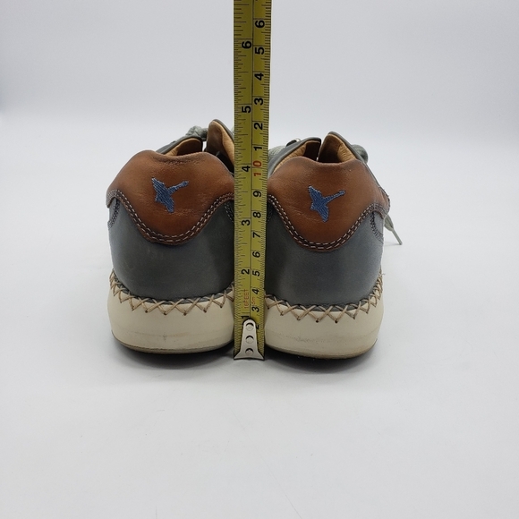 Pikolinos women US 39 gray leather upper tan accents leather lining laceup shoe - Picture 6 of 14